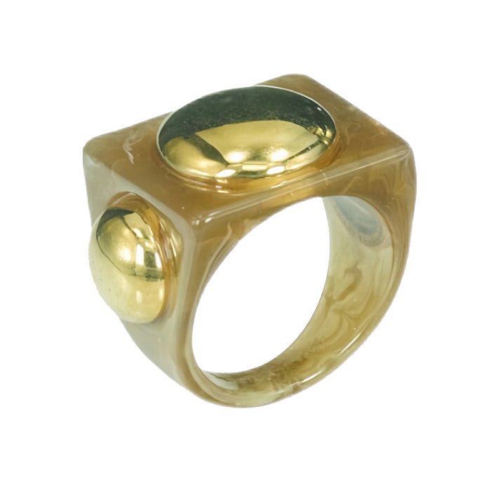 Lucas Jack Large Circle 3 - Stone Ring - Capri by Sunset & Co.
