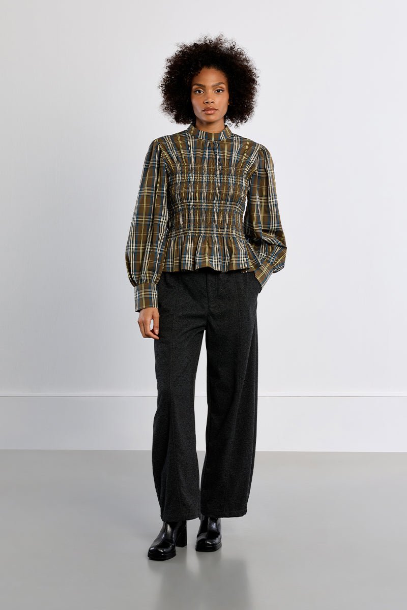 Molly Bracken Woven Smocked Top - Capri by Sunset & Co.