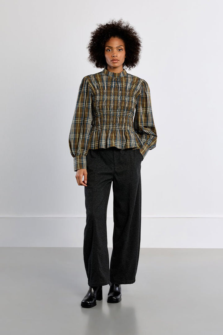 Molly Bracken Woven Smocked Top - Capri by Sunset & Co.