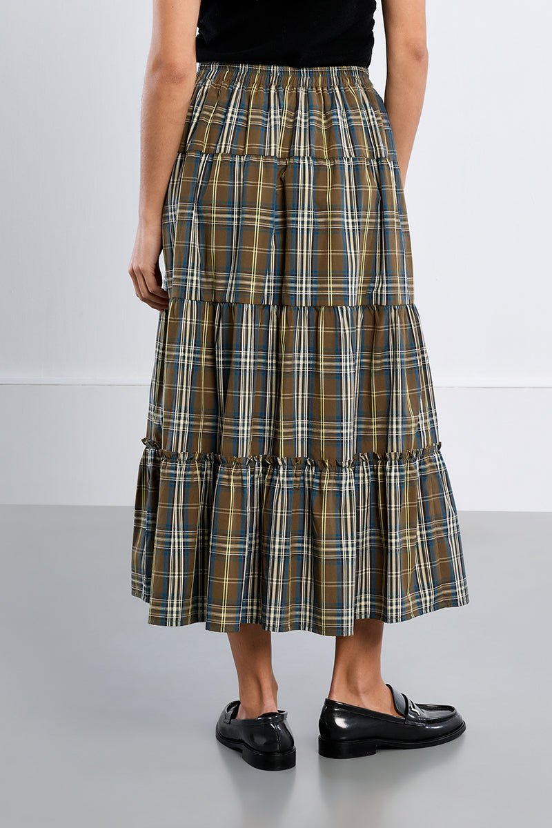 Molly Bracken Tiered Midi Skirt - Capri by Sunset & Co.