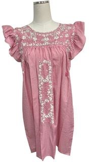 Sara Ruffle Dress - Pink