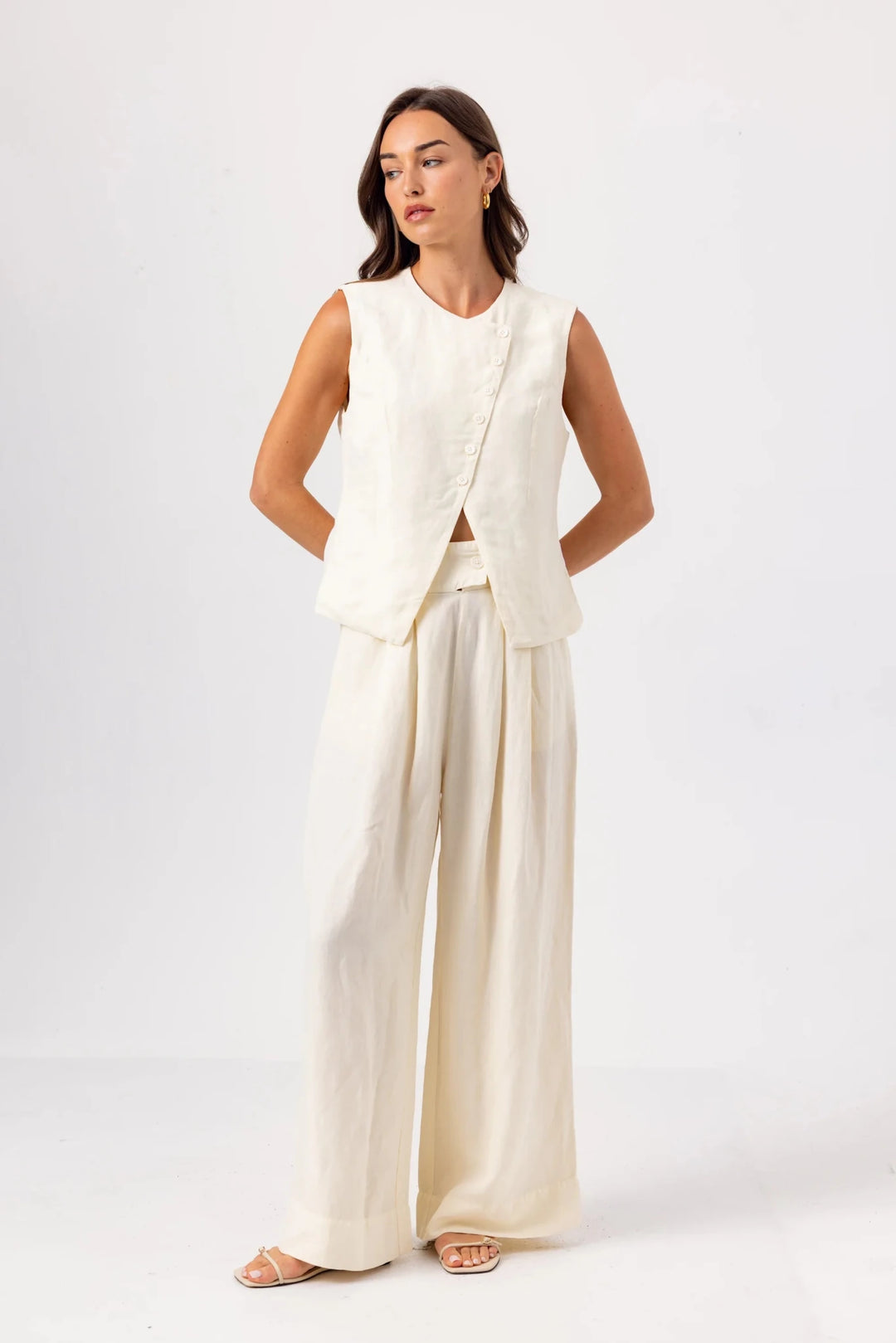 Sundays Silken Denim Vest - Capri by Sunset & Co.