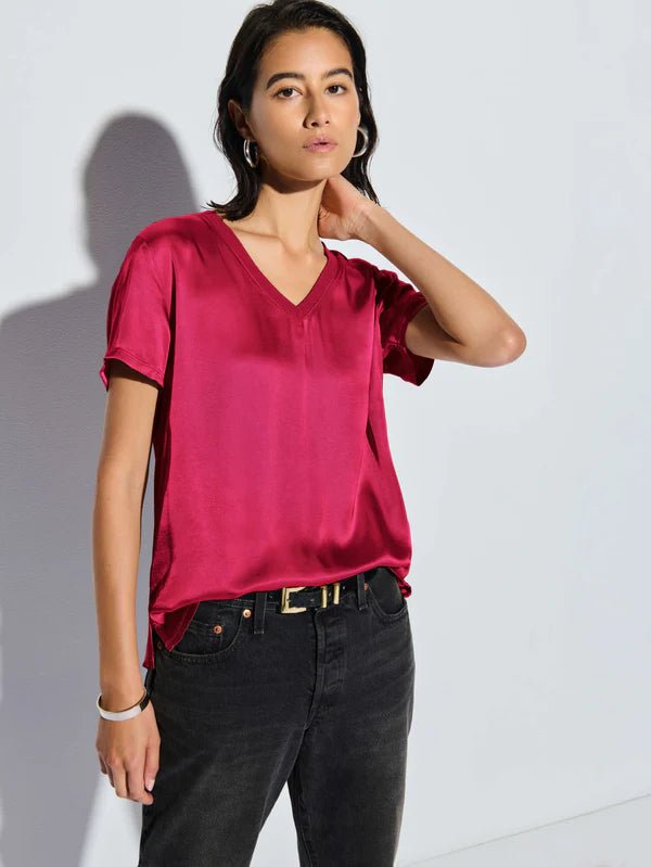 Nation LTD June V Neck Tee - Capri by Sunset & Co.