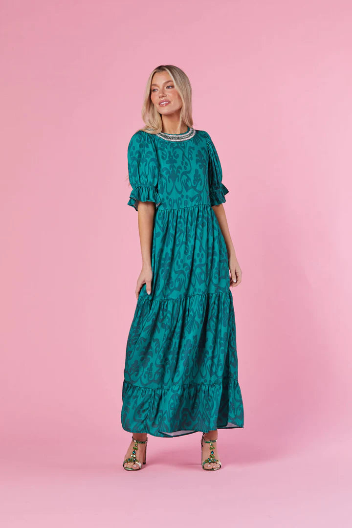 Michola Dress - Emerald Jewel