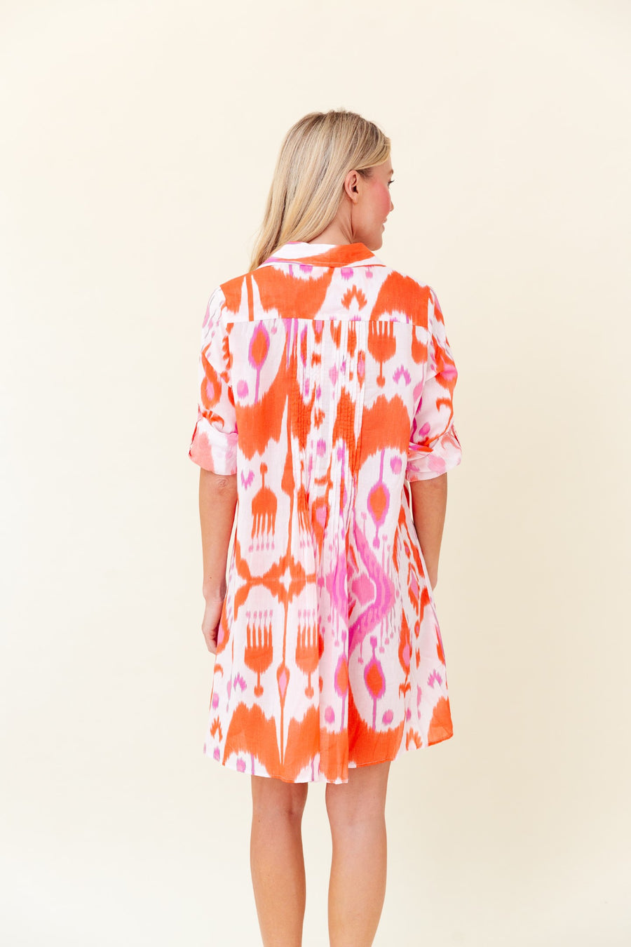 Mallory Dress - Blush Sunrise Ikat