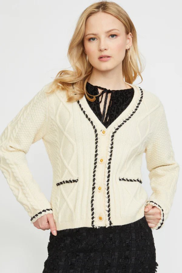 Stellah Cable Knit Cardigan - Capri by Sunset & Co.