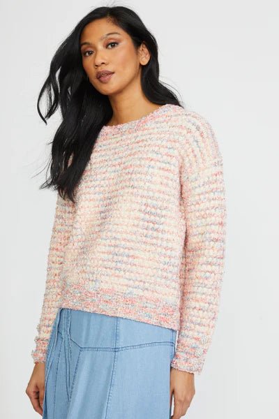 Stellah Jewel Button Pullover - Capri by Sunset & Co.