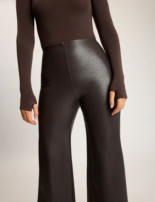 Commando Faux Leather Cropped Wide Leg Pant