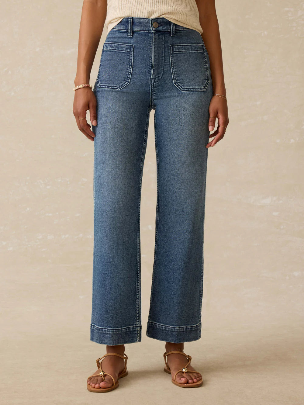 Faherty Stretch Terry Patch Pocket Ankle Length Pant
