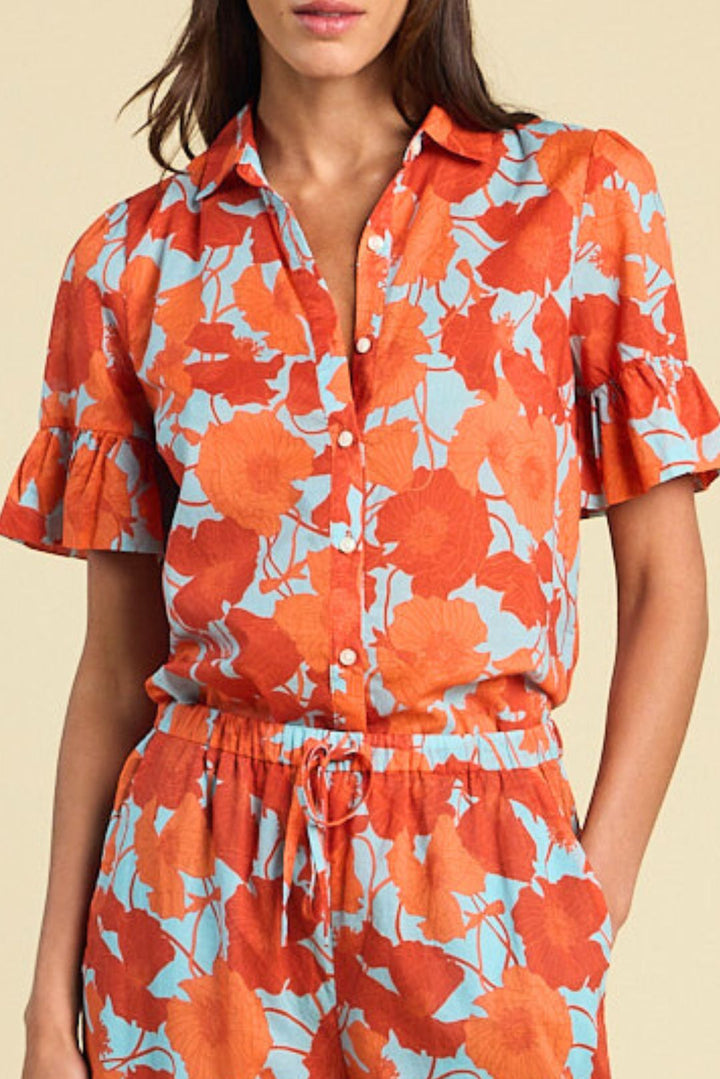 Trovata Lena Blouse - Capri by Sunset & Co.