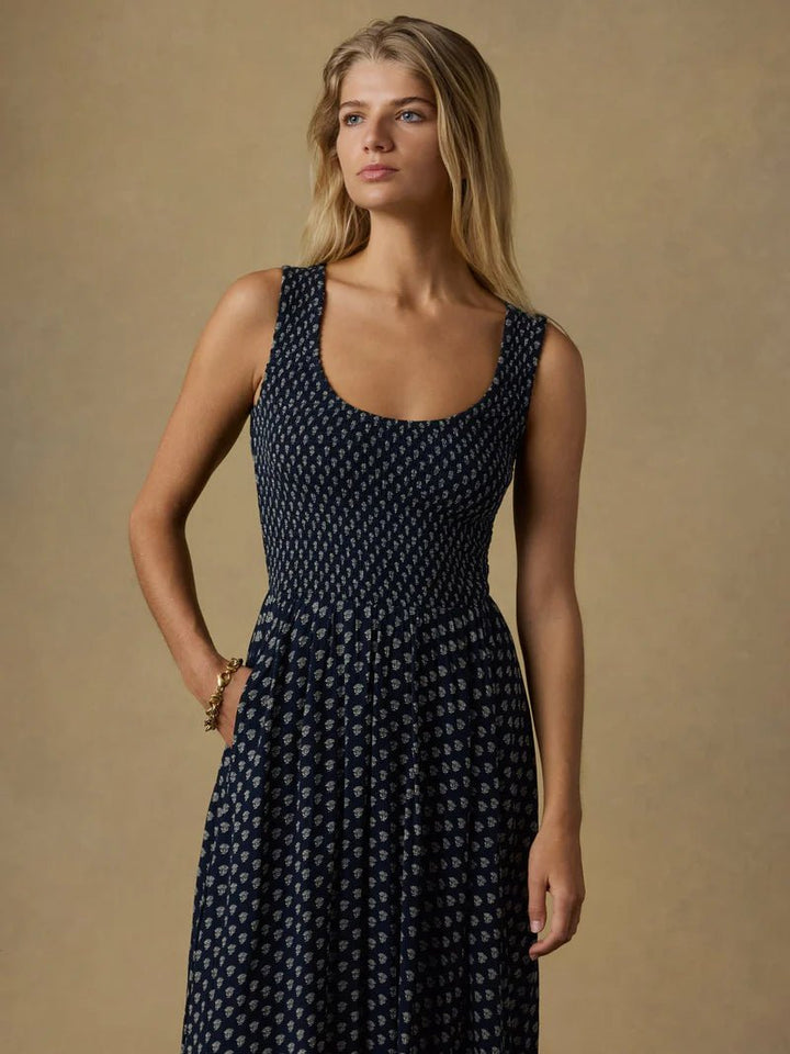 Faherty Sophia Smocked Dress - Capri by Sunset & Co.