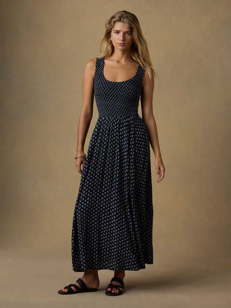 Faherty Sophia Smocked Dress - Capri by Sunset & Co.