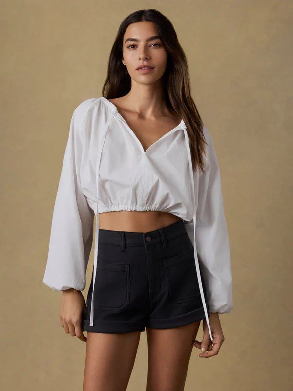 Faherty Coastal Poplin Nera Top - Capri by Sunset & Co.