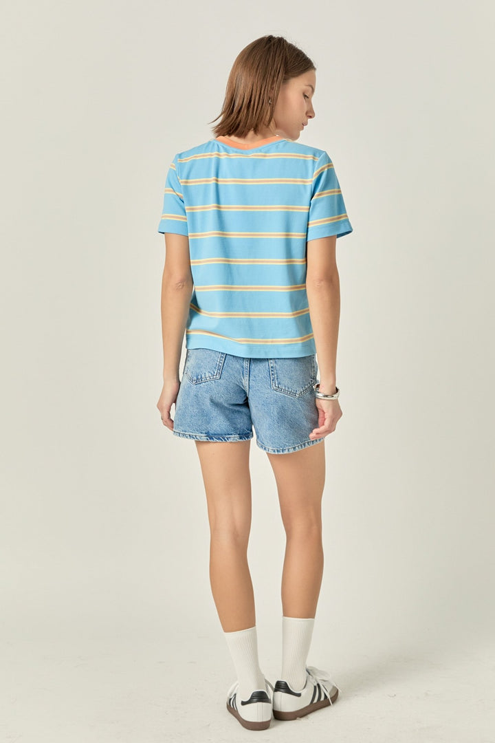 English Factory Jersey Stripe Top