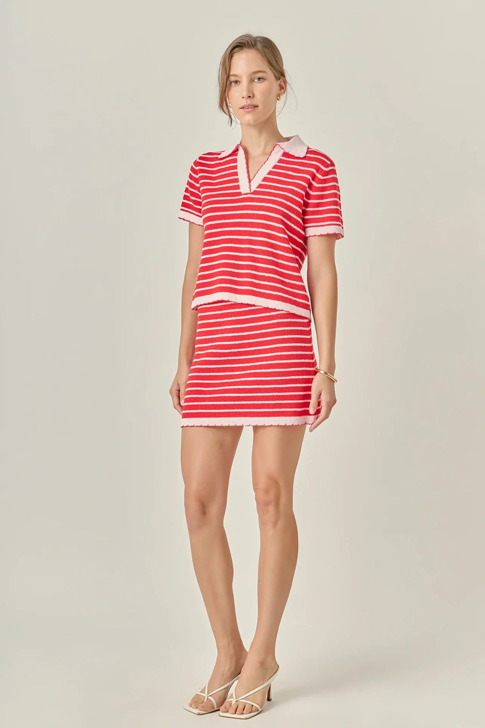 English Factory The Lila Scallop Sweater - Capri by Sunset & Co.