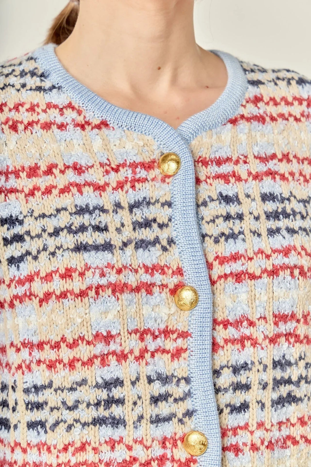 English Factory Textured Striped Jacket - Capri by Sunset & Co.