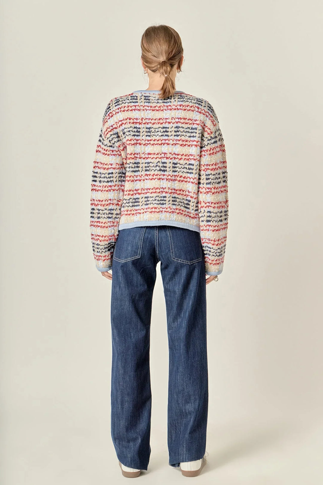 English Factory Textured Striped Jacket - Capri by Sunset & Co.