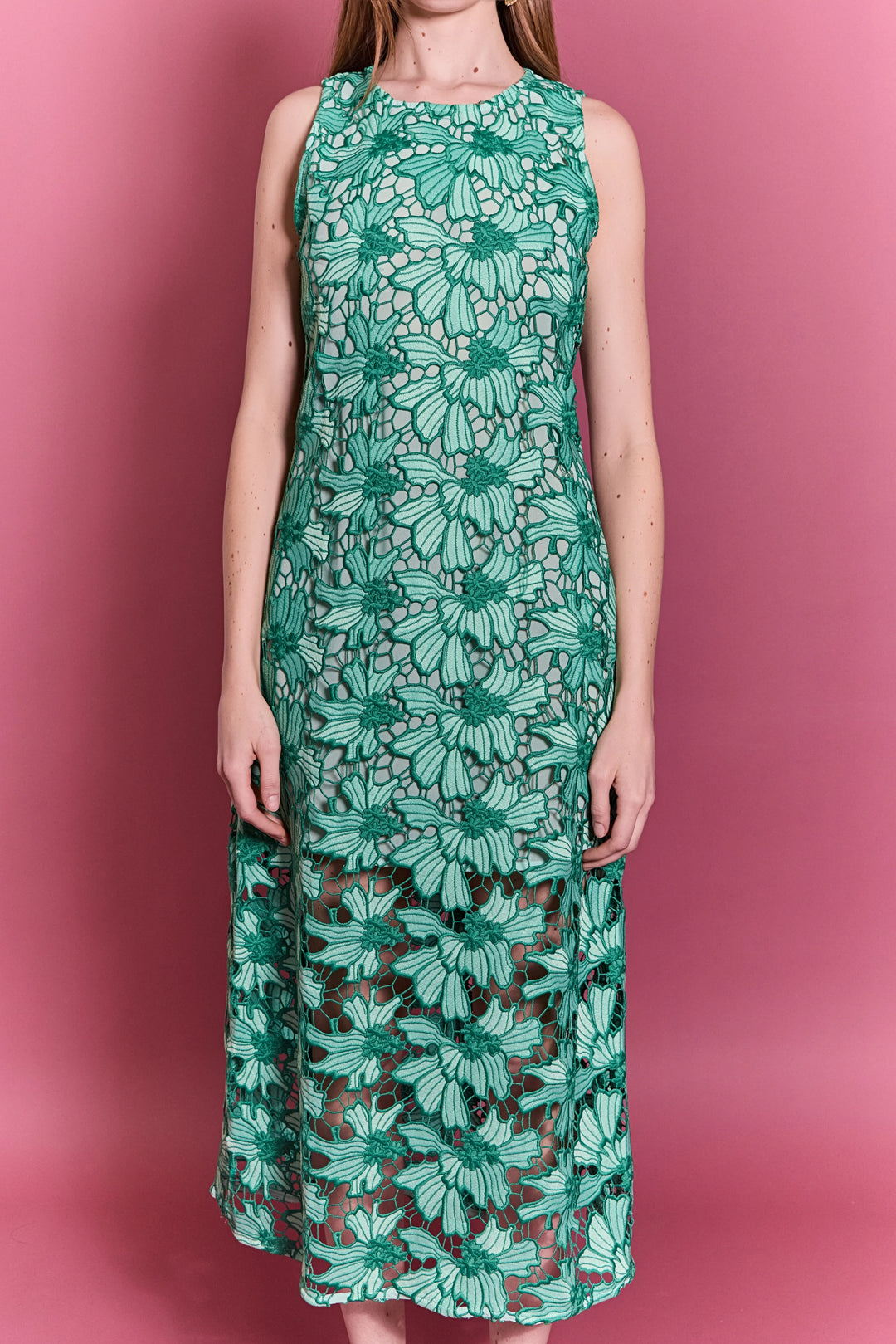 English Factory Floral Embroidered Midi Dress