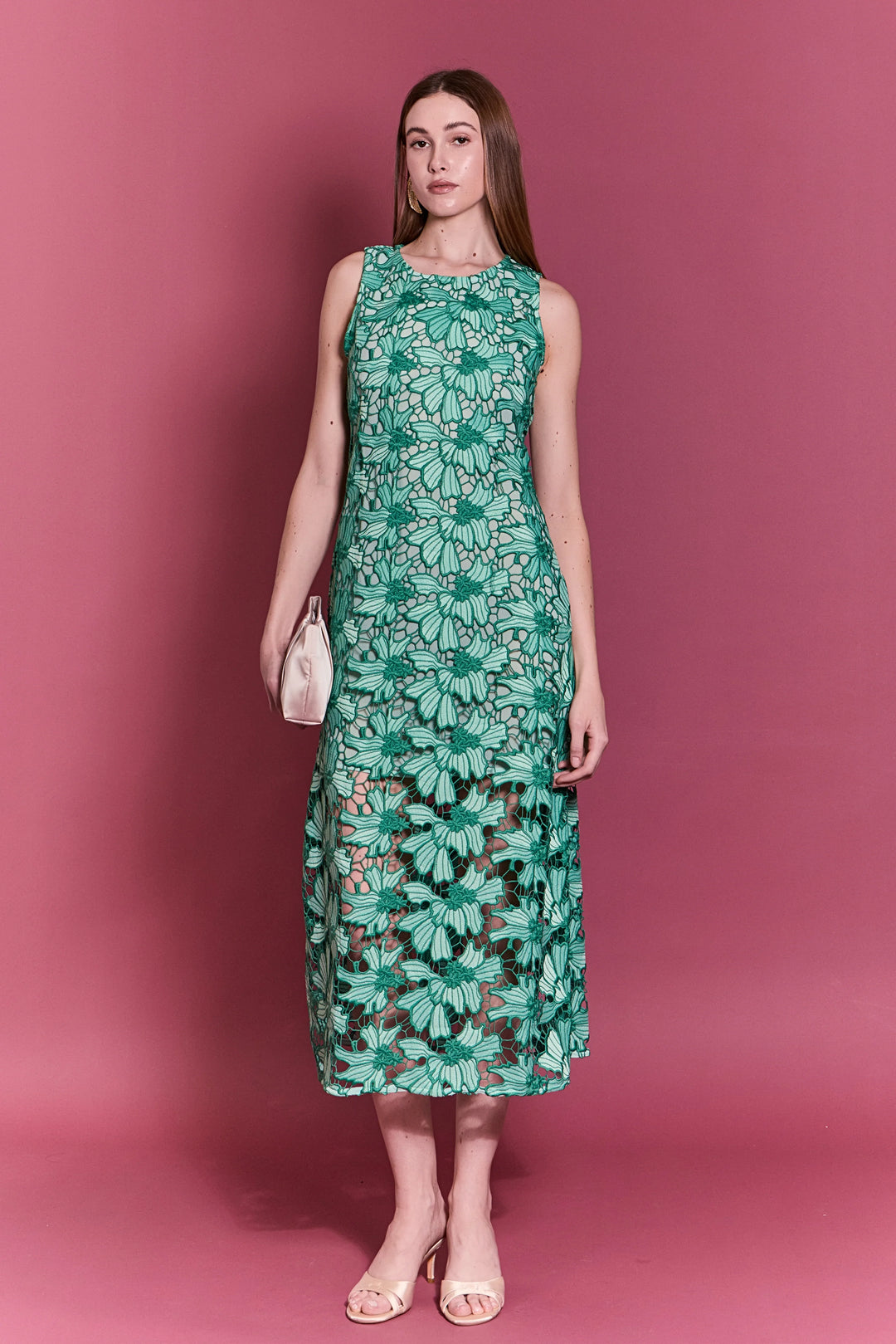 English Factory Floral Embroidered Midi Dress
