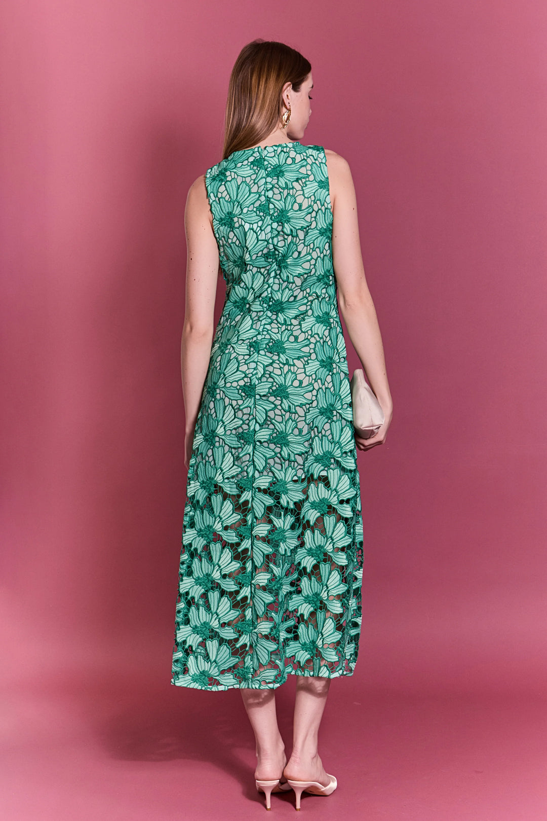 English Factory Floral Embroidered Midi Dress