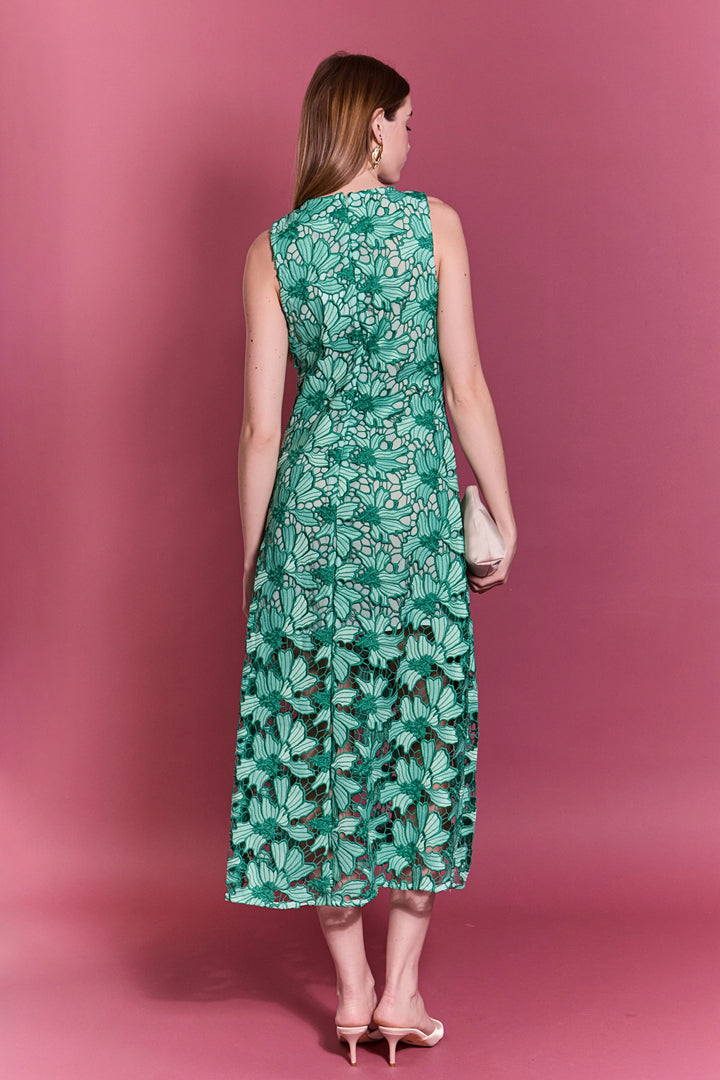 English Factory Floral Embroidered Midi Dress