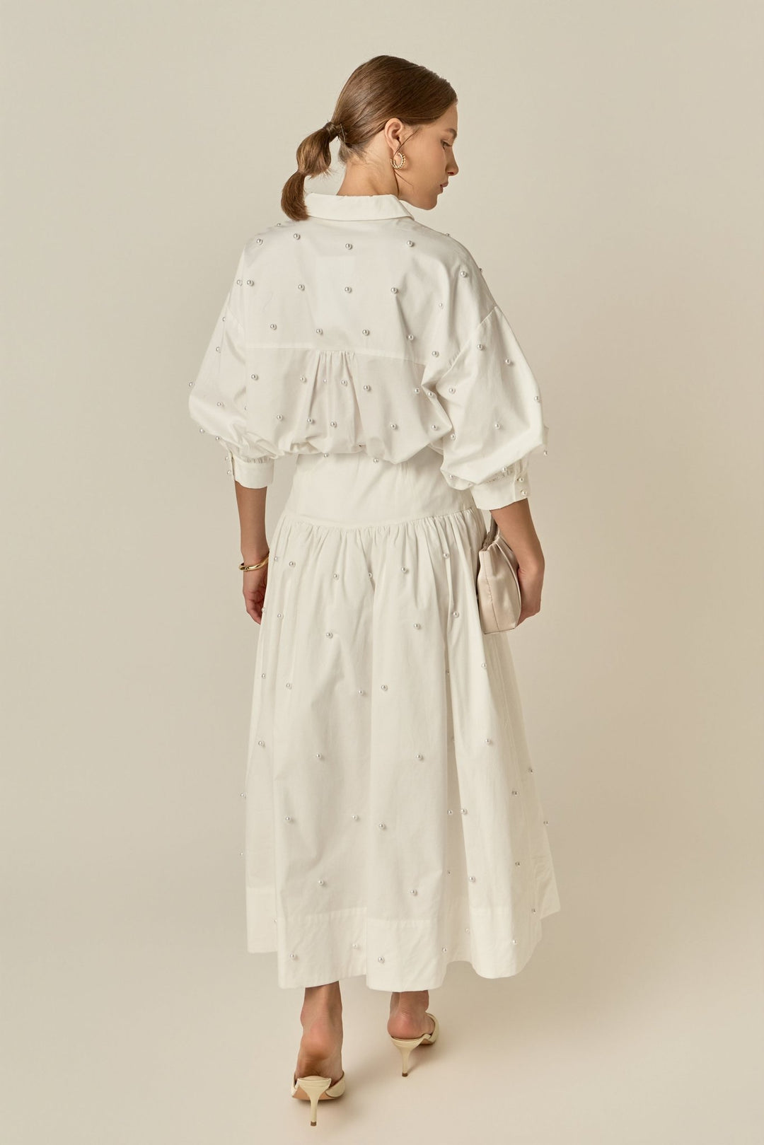English Factory Poplin Midi Skirt - Capri by Sunset & Co.