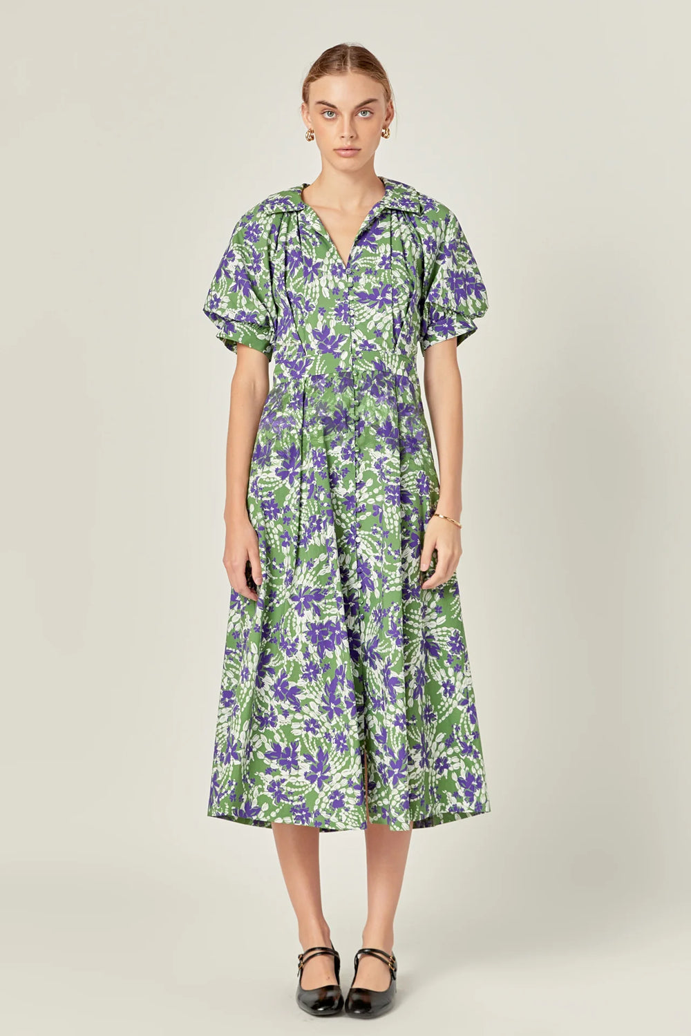 English Factory Floral Printed Midi Dress - Capri by Sunset & Co.