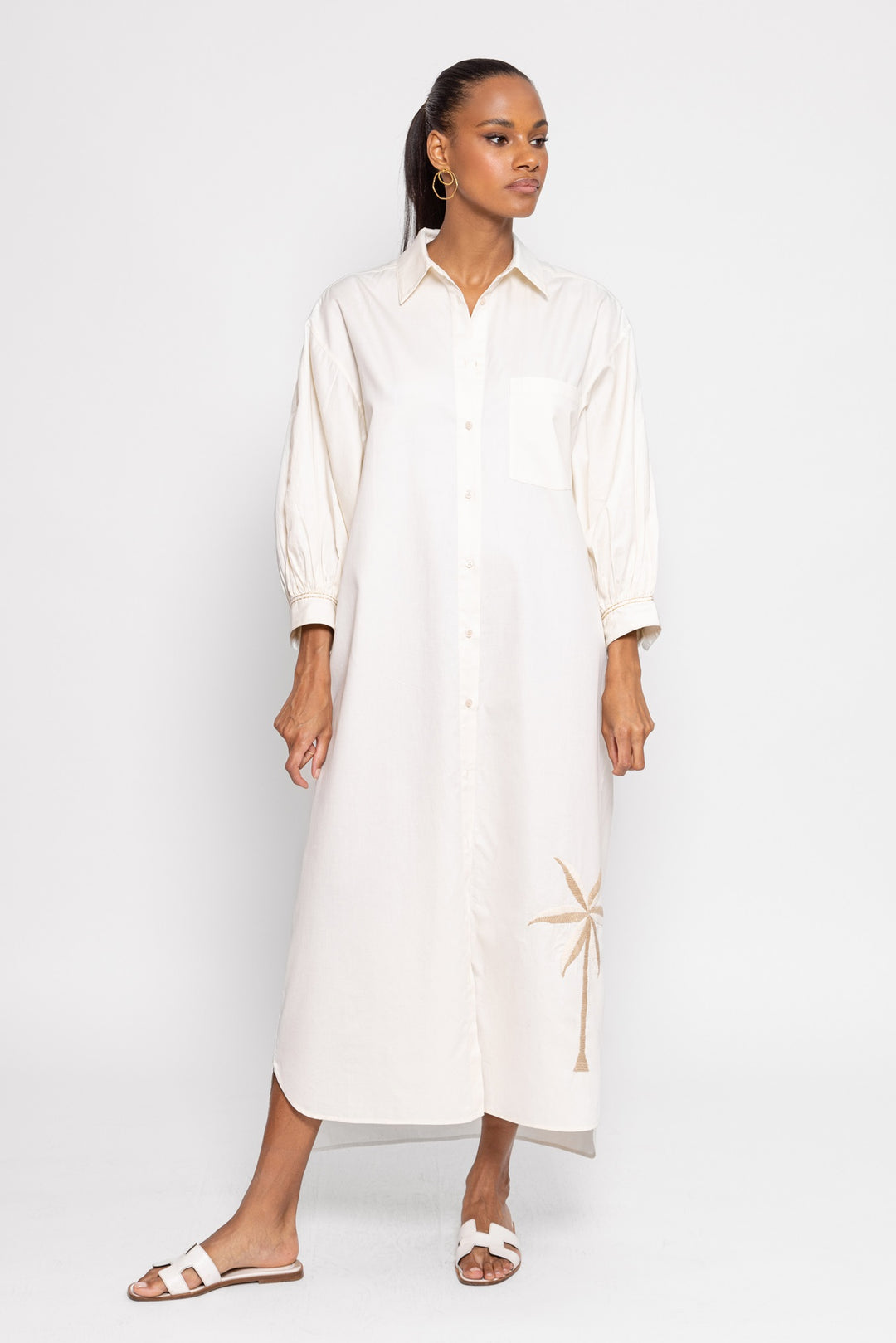 Sundress Regina Long Dress - White - Capri by Sunset & Co.