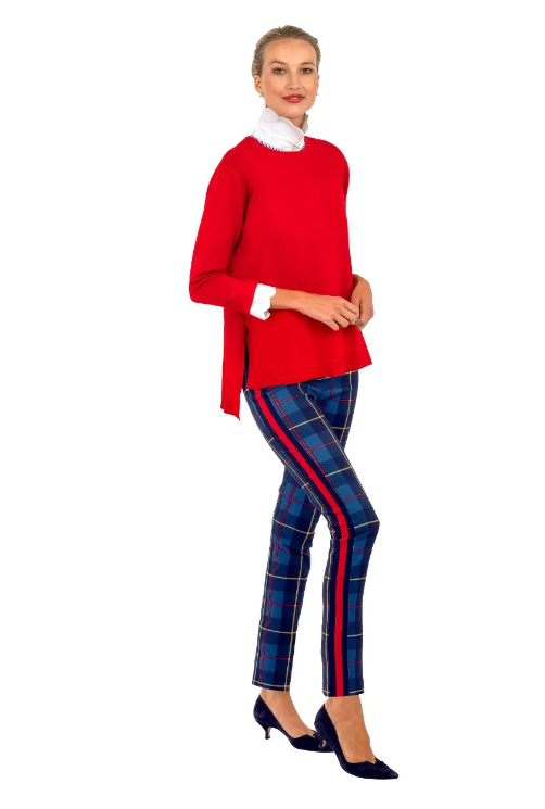 Sneek-A-Peek Knit Sweater - Crimson