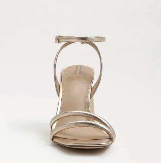 Sam Edelman Kia Block Heel Sandal - Gold Leaf Leather - Capri by Sunset & Co.