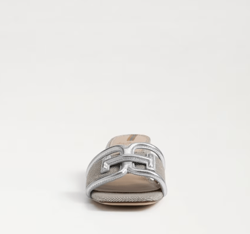 Sam Edelman Waylon Block Heel Slide - Silver - Capri by Sunset & Co.