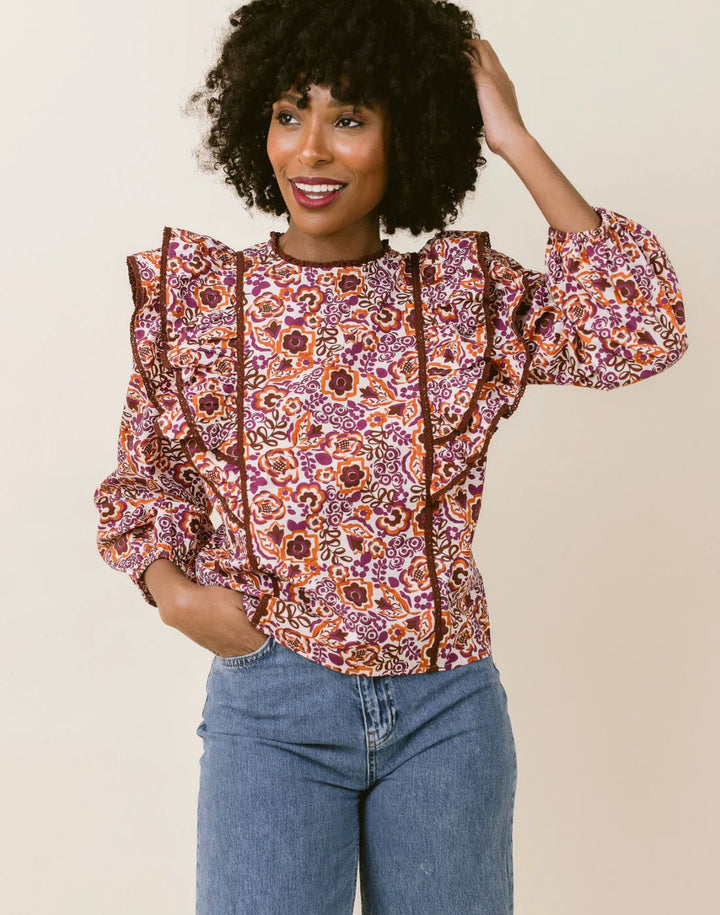 La Roque Claire Blouse - Capri by Sunset & Co.