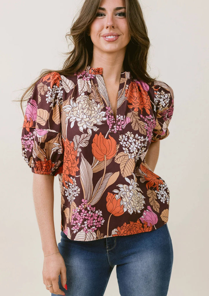 La Roque Alix Blouse - Capri by Sunset & Co.