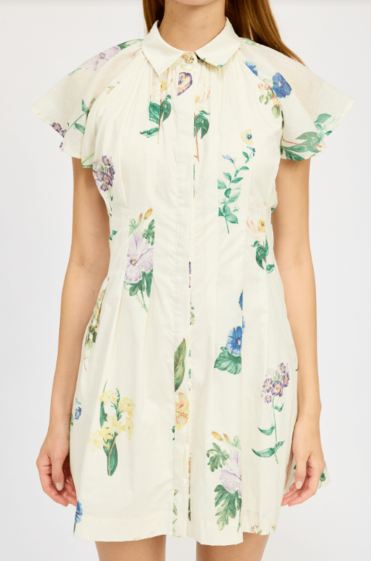 En Saison Ashley Mini Shirt Dress - Capri by Sunset & Co.