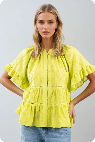 Ollari Maia Blouse - Capri by Sunset & Co.