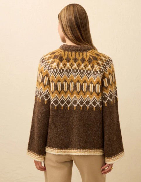 Faherty Summit Fairisle Crew - Capri by Sunset & Co.