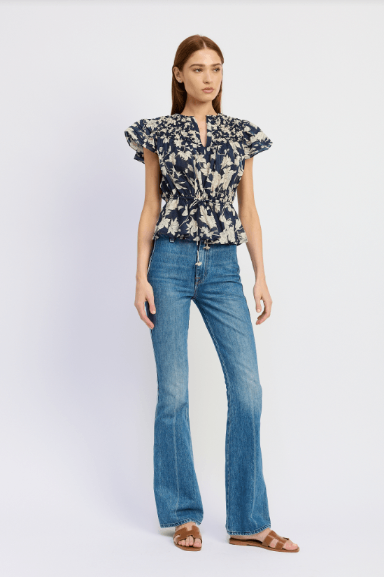 En Saison Madeline Blouse - Capri by Sunset & Co.