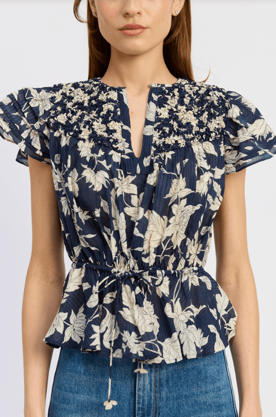 En Saison Madeline Blouse - Capri by Sunset & Co.