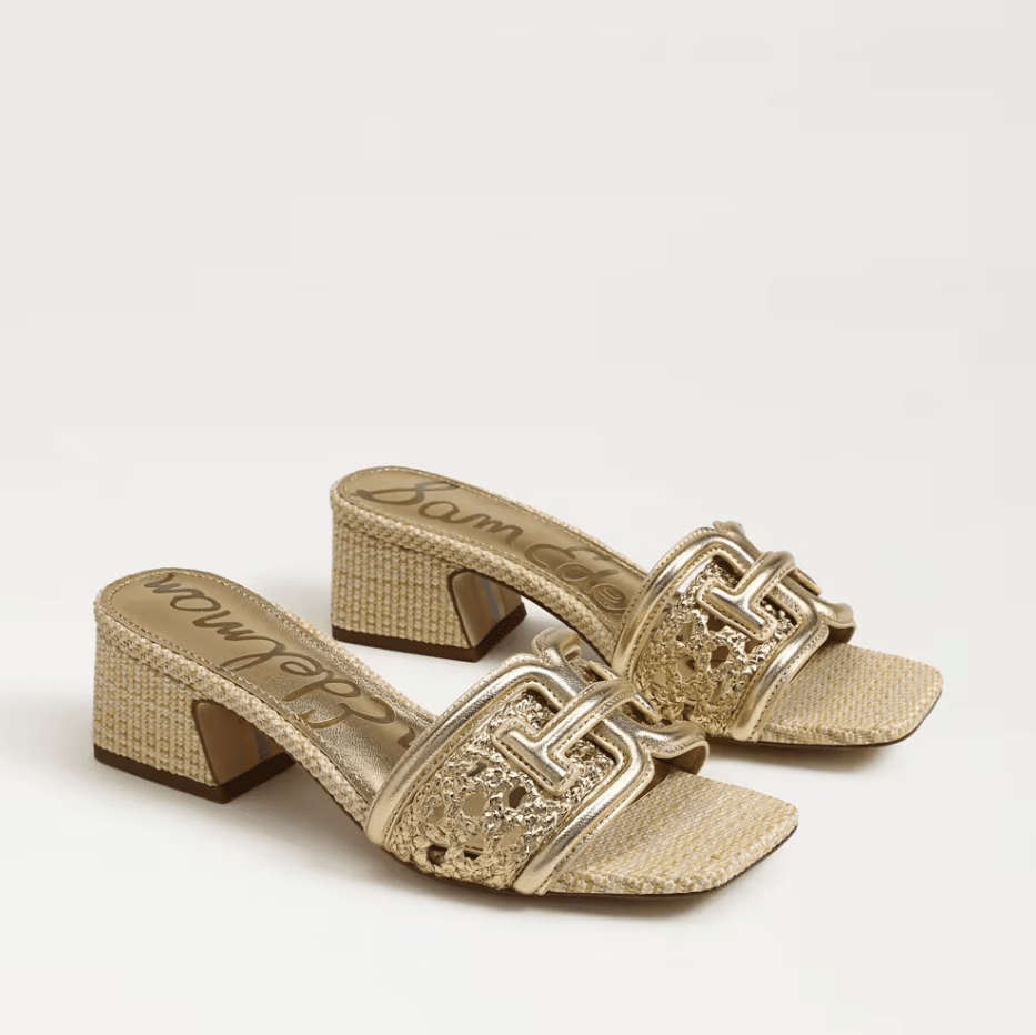 Sam Edelman Waylon Weave Block Heel Slide - Capri by Sunset & Co.