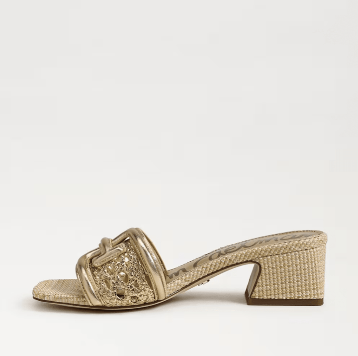Sam Edelman Waylon Weave Block Heel Slide - Capri by Sunset & Co.