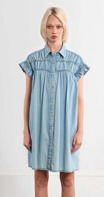 Molly Bracken Collared Denim Dress - Capri by Sunset & Co.