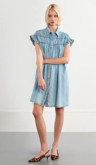 Molly Bracken Collared Denim Dress - Capri by Sunset & Co.