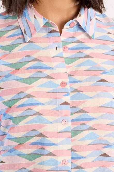 Molly Bracken Collared Sleeveless Shirt - Capri by Sunset & Co.