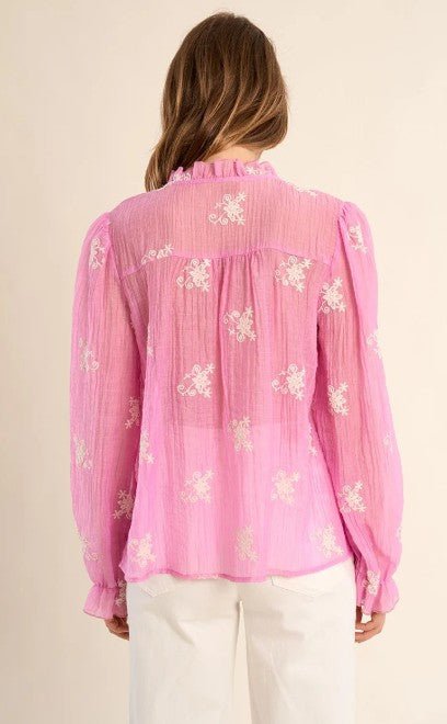 Molly Bracken Floral Woven Blouse - Capri by Sunset & Co.