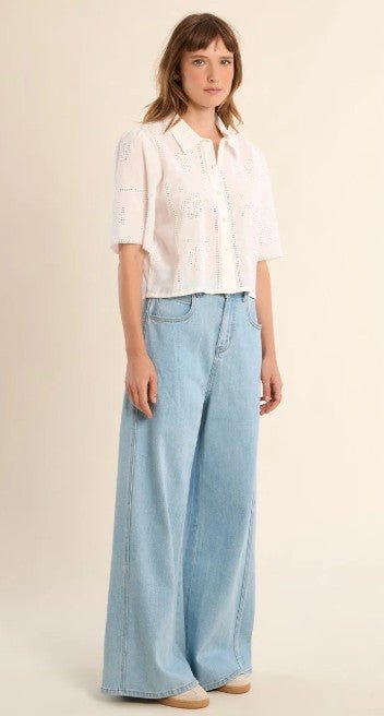 Molly Bracken Woven Shirt - Capri by Sunset & Co.