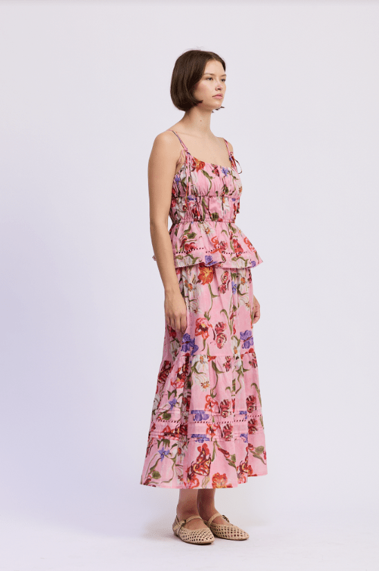 En Saison Celeste Maxi Skirt - Capri by Sunset & Co.