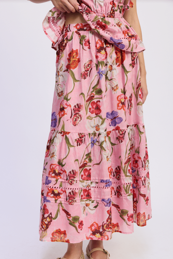 En Saison Celeste Maxi Skirt - Capri by Sunset & Co.