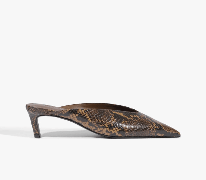 Schutz Loren Mid Leather Pump - Capri by Sunset & Co.