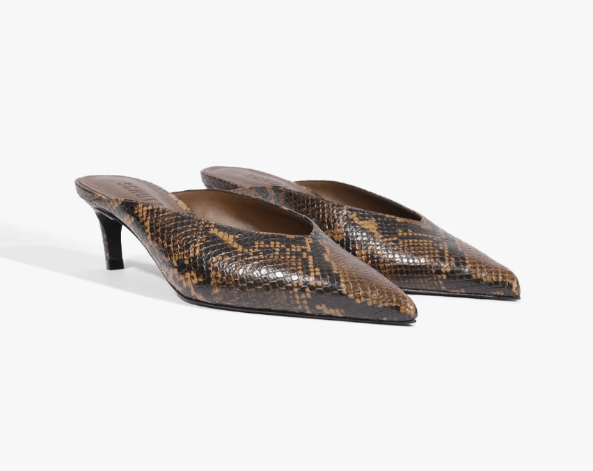 Schutz Loren Mid Leather Pump - Capri by Sunset & Co.