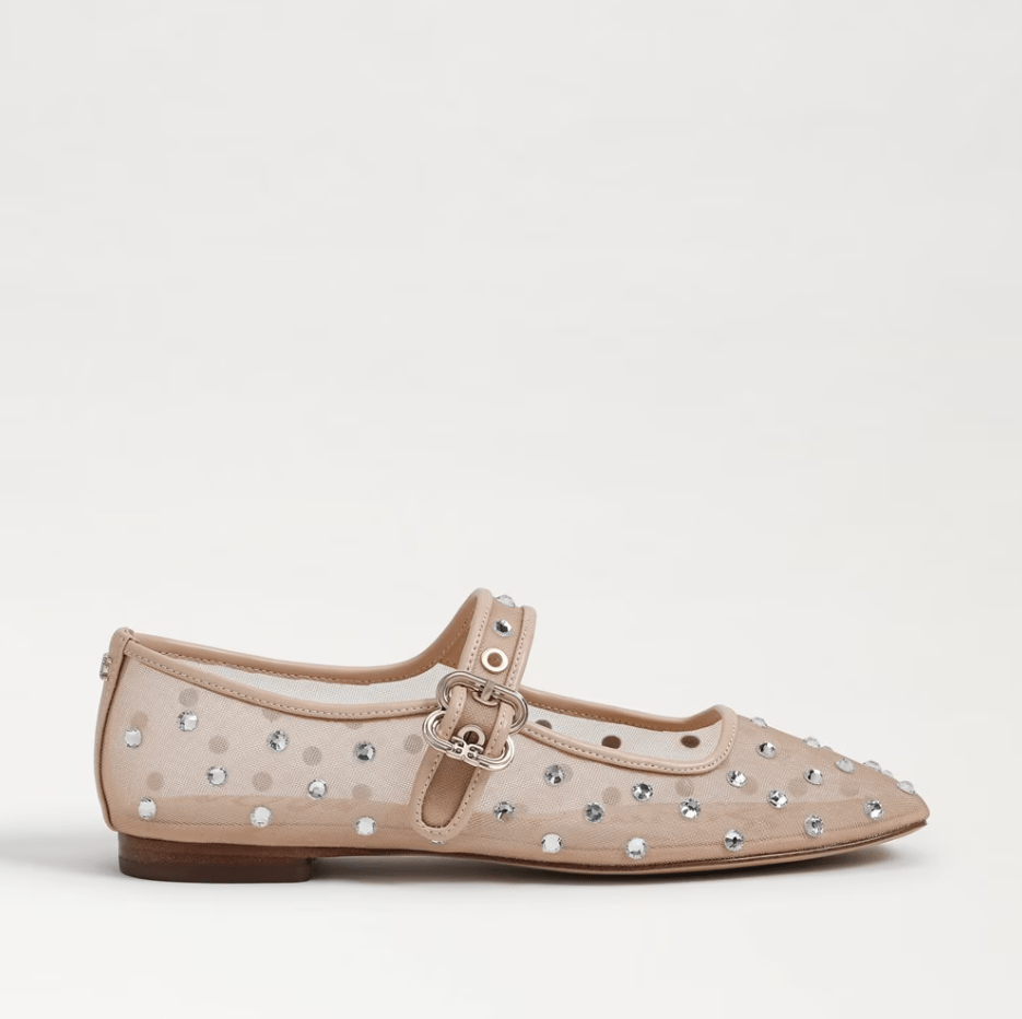 Sam Edelman Michaela Shine Mary Jane Flat - Capri by Sunset & Co.